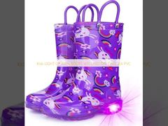 Kids LIGHT UP RAIN BOOTS WELLINGTON CHELSEA PVC